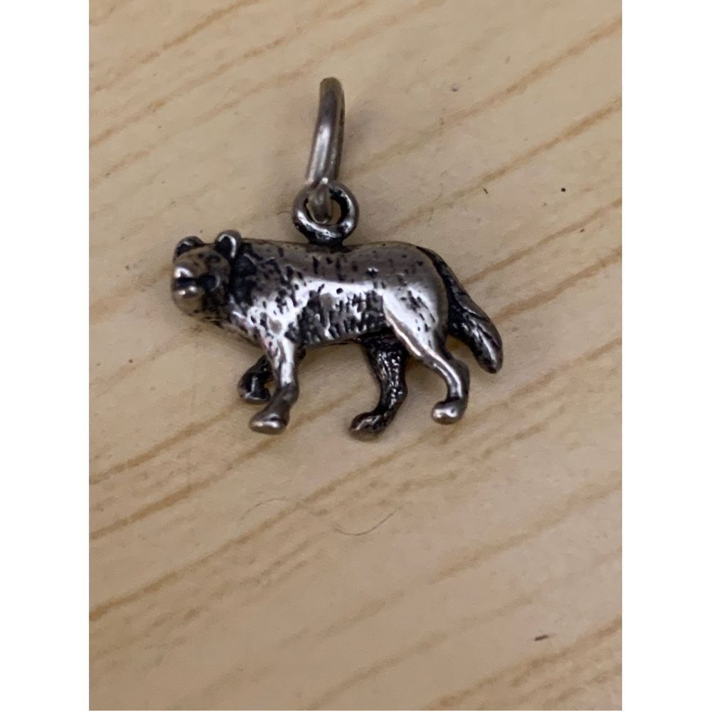 Wolf Sterling Silver Jewelry Charm